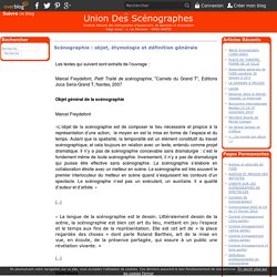 Scénographie : objet, étymologie et définition générale - Le blog de l'Union Des Scénographes