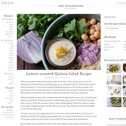 Lemon-scented Quinoa Salad Recipe
