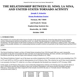 Schaefer/Tatom El Nino & tornadoes paper (19th SLSC)