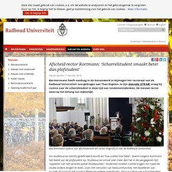 Afscheid rector Kortmann: ‘Scharrelstudent smaakt beter dan plofstudent’