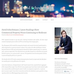 Latest Readings Show Commercial Property Prices Continuing to Moderate – David Schechtmann