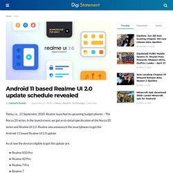 Android 11 based Realme UI 2.0 update schedule revealed