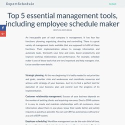 Schedule maker is among essential business management tools