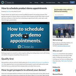 How to schedule product demo appointments