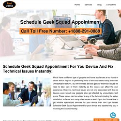 Schedule Geek Squad Appointment