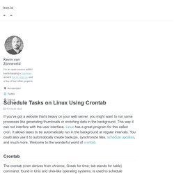 Schedule Tasks on Linux Using Crontab