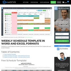 Weekly Schedule Template in Word And Excel Formats