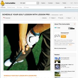 SCHEDULE YOUR GOLF LESSON WITH LESSON PRO