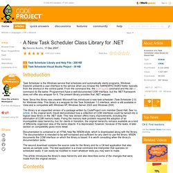 A New Task Scheduler Class Library for .NET. Free source code an