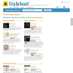 City-Go-Round Apps - Bus schedules, train schedules, trip planners, transit maps, and public transit apps.