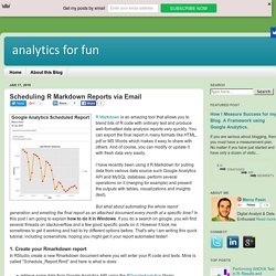 Scheduling R Markdown Reports via Email
