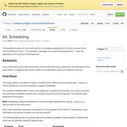 04. Scheduling · katzer/cordova-plugin-local-notifications Wiki