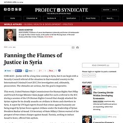"Fanning the Flames of Justice in Syria" by David Scheffer