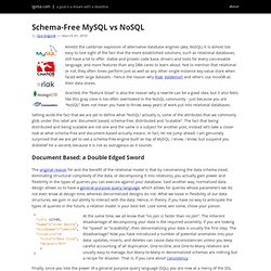 Schema-Free MySQL vs NoSQL