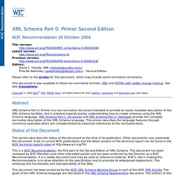 XML Schema Part 0: Primer Second Edition