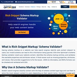 Schema Validator – Rich snippet Schema markup Validator, XML, JSON-ld, Microdata format markup Validator