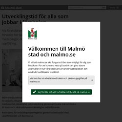 Schemalagd utvecklingstid - Malmö stad