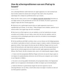 Hoe de schermproblemen van een iPad op te lossen?