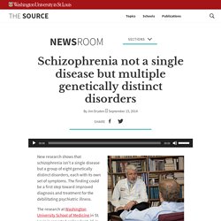 Schizophrenia not a single disease but multiple genetically distinct disorders
