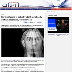 Schizophrenia is actually eight genetically distinct disorders, study reveals