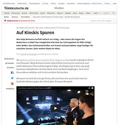 Die zehn schlimmsten TV-Interviews - Auf Kinskis Spuren - Medien