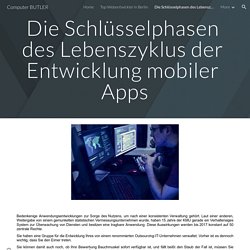 Computer BUTLER - Die Schlüsselphasen des Lebenszyklus der Entwicklung mobiler Apps