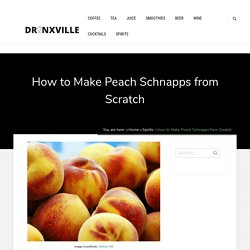 How to Make Peach Schnapps from Scratch - Drinxville