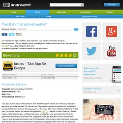 Taxi.EU - 'mal schnell wohin? - Android Apps im Test