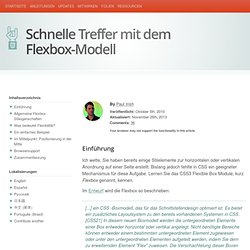Schnelle Treffer mit dem Flexbox-Modell