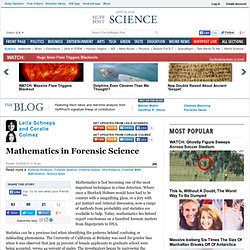 Leila Schneps: Mathematics in Forensic Science