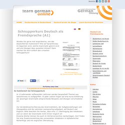 Schnupperkurs Deutsch als Fremdsprache - Kursniveau A1