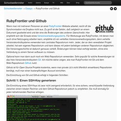 RubyFrontier und Github