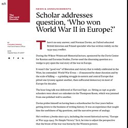 Scholar addresses question, ‘Who won World War II in Europe?’