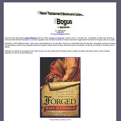 Bible Scholar - New Testament Books and Letters Bogus