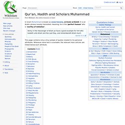 Qur'an, Hadith and Scholars:Muhammad