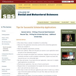 Tips for Successful Scholarship Applications