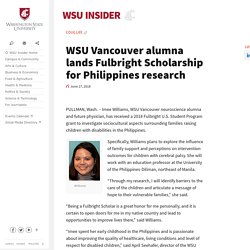 WSU Vancouver alumna lands Fulbright Scholarship for Philippines research