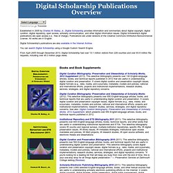 Digital Scholarship Publications Overview