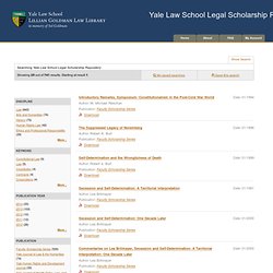 Searching: Yale Law School Legal Scholarship Repository