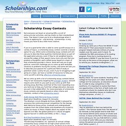 Scholarship Essay Contests