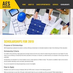 Scholarships - AES Engineering