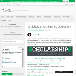 17 Scholarships Expiring during July - Notesolution Blog