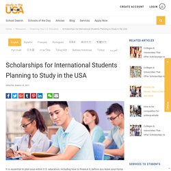 Scholarships for International Students Planning to Study in the USA