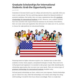 Graduate Scholarships for International Students: Grab the Opportunity now – Telegraph