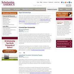 Open Scholarships - Scholarship America