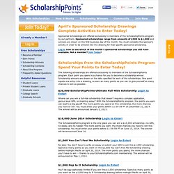 Free College Scholarships from ScholarshipPoints