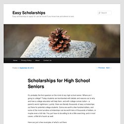 Scholarships For High School Seniors