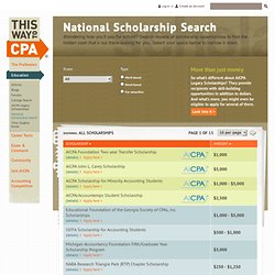 Scholarships : ThisWayToCPA : AICPA