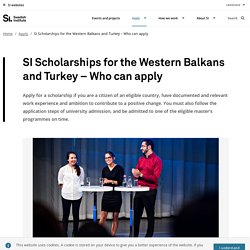 Scholarships for the Western Balkans and Turkey - Who can apply