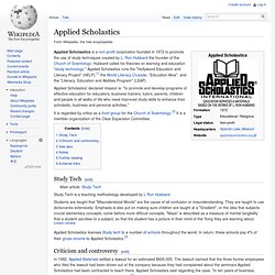 Applied Scholastics